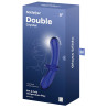 Satisfyer Gode en verre Double Crystal 18.5 x 3.5cm Bleu